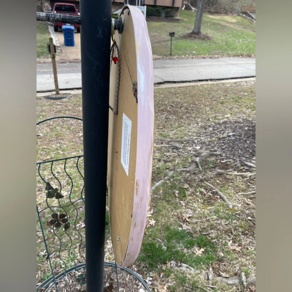 Refinished Large Vintage Oval Wall Mirror by Carolina Mirror Company 31”x25”